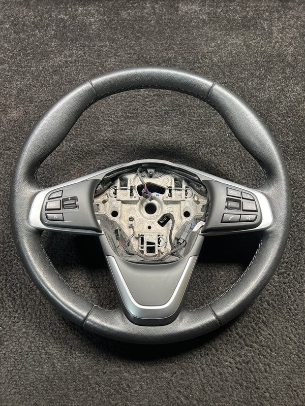 2016 BMW X1 Steering Driver Wheel W/ Controls OEM Black Leather