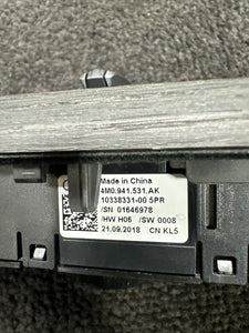 8W1853189 2019 Audi A4 Front Left Dash Headlight Switch W/ Dark Wood Trim OEM 8W1853189