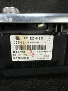 4F1820043S 2006 Audi A6 A/C Climate Control Panel OEM 4F1820043S