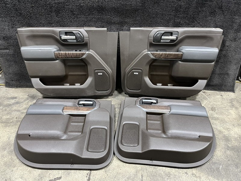 2020 GMC Sierra 2500 3500 Denali Interior Door Card Panels Set Walnut with Ash