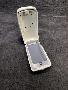 2002-2008 Jaguar X-Type Center Console Lid Arm Rest Storage Tan Leather OEM