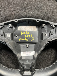 102897000A 2013 Tesla Model S Steering Driver Wheel Black Leather OEM 102897000A