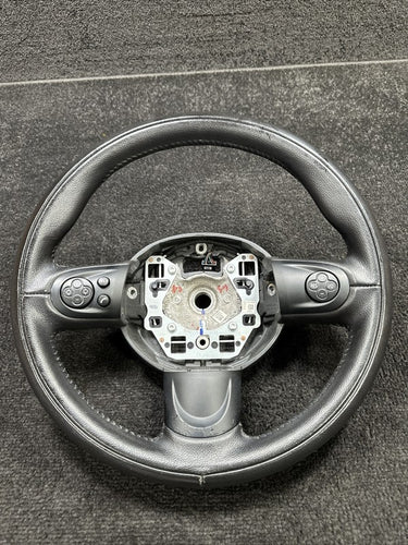 2011 Mini Cooper Steering Driver Wheel W/ Controls Black Leather OEM