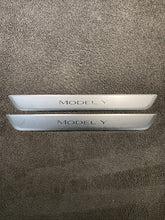 1494301-00-B 2020-2025 Tesla Model Y Front Door Sill Scuff Plate Trim Set OEM 1494301-00-B