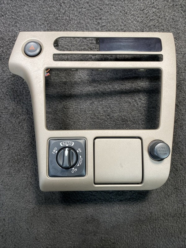 2001-2004 Nissan Pathfinder Dash Radio Trim Bezel 4x4 Switch Hazard OEM