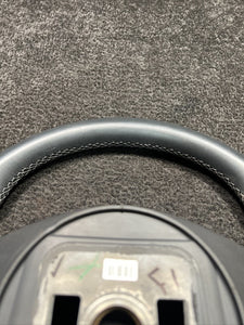 102897000A 2013 Tesla Model S Steering Driver Wheel Black Leather OEM 102897000A