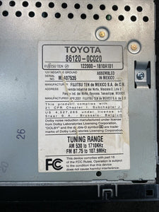 9W73-10849-CB 1999 Toyota Camry AM/FM CD Cassette Radio Receiver OEM 9W73-10849-CB