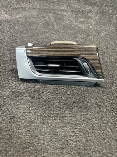 9292739 2016 BMW X1 Front Dash Left AC Heater Air Vent W/ Wood Trim OEM 9292739