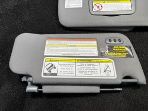 1997-2004 Nissan Pathfinder Dual Sun Visor Set Cloth Gray OEM