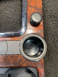 7L6863216 06 Volkswagen Touareg Center Console Shifter Trim Bezel Woodgrain OEM 7L6863216
