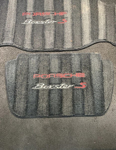 2001 Porsche Boxster S Interior Carpet Floor Mat Set W/ Red Stitching OEM