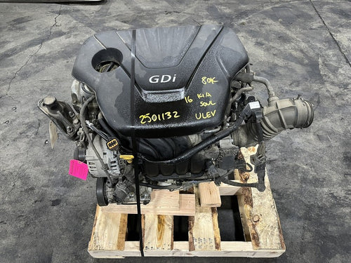 14-16 Kia Soul  1.6L Engine Assembly Vin 2 (8th Digit) 80K miles