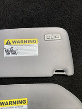 39874925 2003-2006 Volvo XC90 Sun Visors Gray W/ Homelink & Mirror Light Pair Set OEM