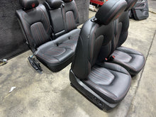 2017 Maserati Levante Complete Black Leather with Red Stitch Seats Kit Set