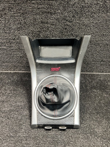 2017 Subaru STI 2.5L Manual Shifter Trim Bezel W/ Leather Boot OEM