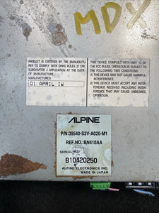 39540-S3V-A020-M1 2001-2002 Acura MDX DVD Navigation System Player OEM 39540-S3V-A020-M1