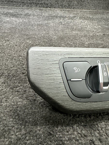 8W1853189 2019 Audi A4 Front Left Dash Headlight Switch W/ Dark Wood Trim OEM 8W1853189