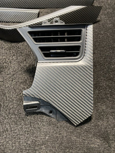 1058053-00-C 16-20 Tesla Model X Front Rear L/R Interior Dashboard Carbon Fiber Trim Set OEM