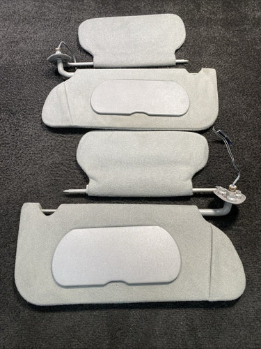 2000-2005 Cadillac Deville Left/Right Driver Passenger Sun Visor Set Gray OEM