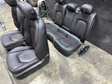 2017 Maserati Levante Complete Black Leather with Red Stitch Seats Kit Set