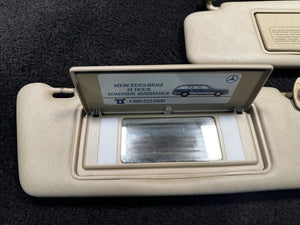 1990 Mercedes 300E Sun Visor Set OEM Beige