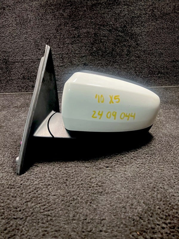 2010 Bmw X5 Left Side Power Door Mirror W/ Camera OEM White