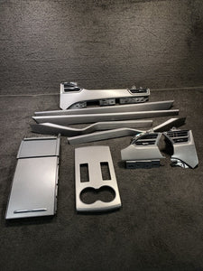1058053-00-C 16-20 Tesla Model X Front Rear L/R Interior Dashboard Carbon Fiber Trim Set OEM