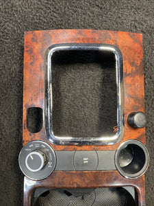 7L6863216 06 Volkswagen Touareg Center Console Shifter Trim Bezel Woodgrain OEM 7L6863216