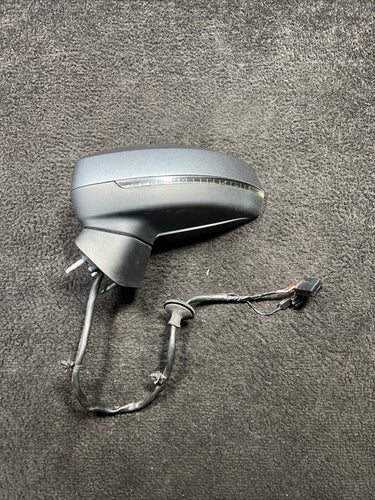 2017 Audi A3 E-tron Left Side Power Door Mirror Heated OEM Gray