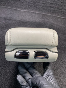 2002-2008 Jaguar X-Type Center Console Lid Arm Rest Storage Tan Leather OEM