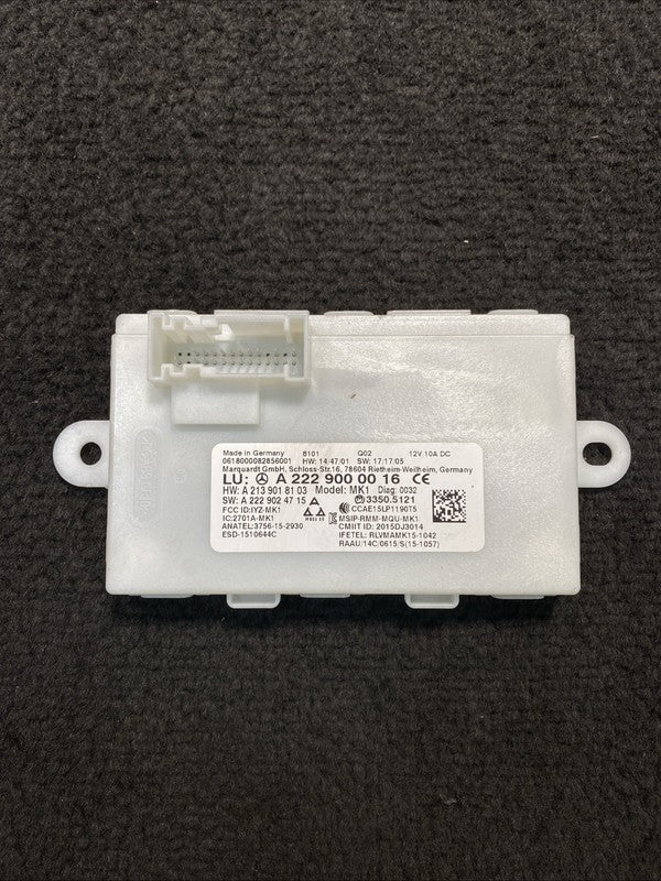 A2229000016 2018 Mercedes E63s AMG Keyless Entry Control Module OEM A2229000016