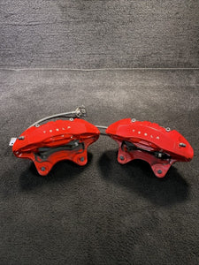 1044642-00-D 17-24 Tesla Model 3 Front Left & Right Brake Calipers Red Pair OEM 1044642-00-D