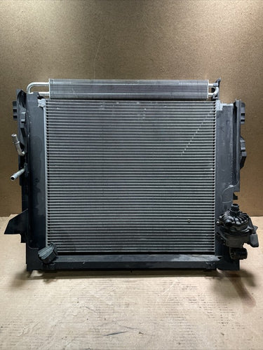 2016 BMW X6M A/C Conditioner Cooler Condenser Assembly W/ Frame & Water Pump OEM