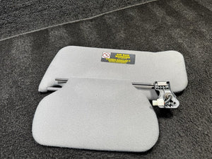 1997-2004 Nissan Pathfinder Dual Sun Visor Set Cloth Gray OEM
