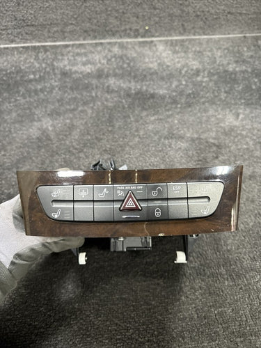 2007 Mercedes CLS550 Hazard Switch Control Panel Dark Wood Grain OEM