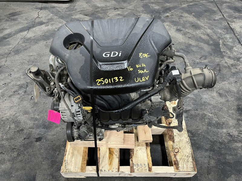 14-16 Kia Soul  1.6L Engine Assembly Vin 2 (8th Digit) 80K miles