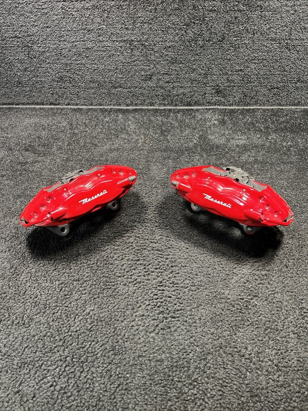 2014 Maserati Quattroporte Rear Brembo Brake Calipers Red OEM