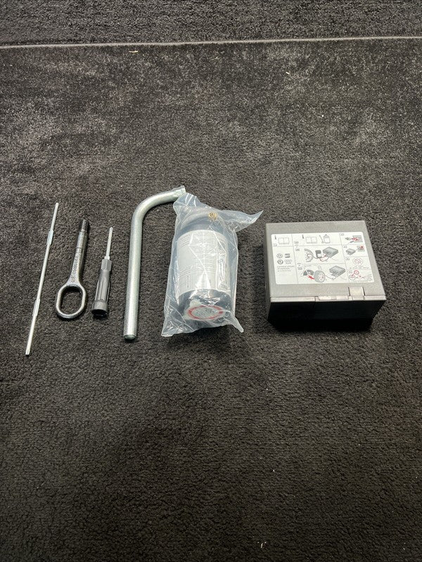 2009 Audi TTS Emergency Spare Tire Tool Kit W/ Air Pump Assembly OEM