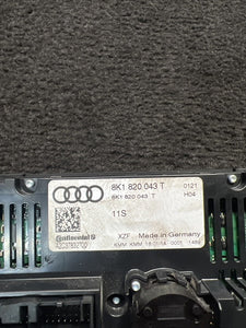 8K1820043T 2014 Audi A4 AC Heater Climate Control Panel OEM 8K1820043T