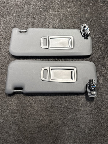 2022 BMW X3 M40i Front Left & Right Sun Visor Set W/ Mirror Black OEM